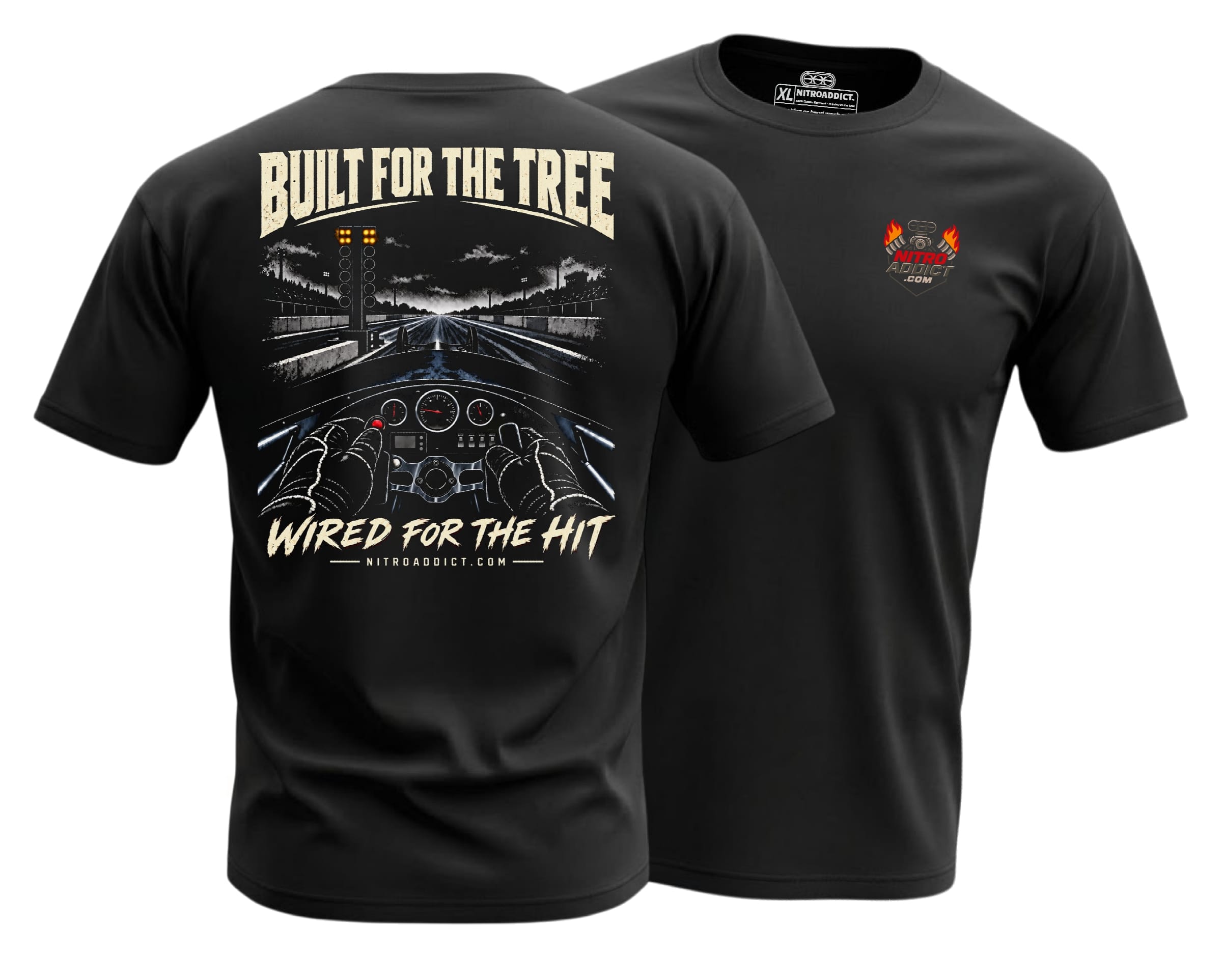 Built for the Tree - Wired for the Hit Drag Racing Tee